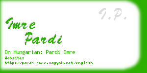 imre pardi business card